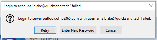 Thunderbird fails to authenticate when configured for IMAP when basic authentication is disabled